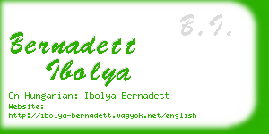 bernadett ibolya business card
